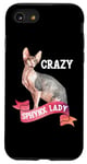 Coque pour iPhone SE (2020) / 7 / 8 Crazy Sphynx Lady Sphinx Cat Lovers Race Chat