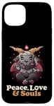 Coque pour iPhone 15 Plus Paix Love Souls Démon Chèvre Pentagramme Satanique Mignon Baphomet