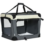 Foldable Pet Carrier for Dogs, Portable Cat Carrier Soft Side Pet Travel Crate with Removable Mat, Breathable Mesh