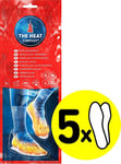 THE HEAT COMPANY Insole Foot Warmers - 5 Pairs - EXTRA WARM - 8 Hours of Warmth - Instant Heat - Air Activated - Purely Natural - Small Size: 3-5