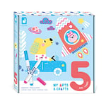 JANOD - My Arts & Crafts - 5 Ans - Coffret Dessin Graphisme - 8 Illustrations + 2 Feutres Effaçables - Kit Loisir Créatif Enfant - Motricité Fine et Concentration - J07745