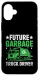 Coque pour iPhone 16 Plus Future Garbage Truck Driver Déchets Collecteur de déchets Sanitation