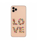 Coque Iphone 11 love fleur multi transparente