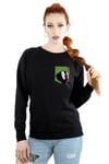 Marvin The Martian Face Faux Pocket Sweatshirt