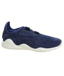 Puma Mostro Navy Strap Up Leather Suede Mens Trainers 363450 01 B13B - Blue Textile - Size UK 4