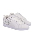 DC Shoes Femme Court Graffik Basket, Blanc M Silver, 43 EU