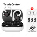 T20 sans fil Bluetooth écouteur sport étanche TWS sans fil casque HiFi stéréo écouteurs antibruit casque avec Mic-T40 White-touch