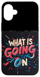 Coque pour iPhone 16 Plus Costume de discours Cool What is going on