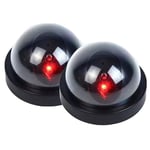 3 x Fake Dummy CCTV Dome Security Camera Flashing Red LED Indoor Outdoor Black