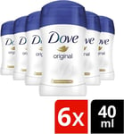 pack of 6 x 40 ml Dove Original Anti-perspirant Deodorant Stick