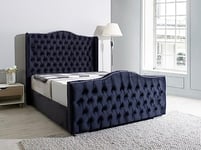 Eleganza Saturn Wing Plush Superking Bed Frame - Black