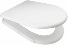 Euroshowers MDF White D SHAPE Soft Close Top Fix Quick Release Toilet Seat