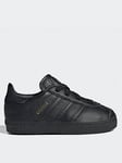 adidas Originals Unisex Infant Gazelle Elastic Trainers - Black/black, Black, Size 7 Younger