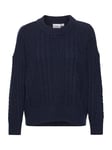 Saint Tropez Amara Cable Knit Casual Fit Jumper, Night Sky Melange