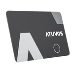 ATUVOS Tracker Air Card Wallet Thin 0.16cm, Smart Bluetooth Locator Work with Apple Find My (iOS Only), Item Finder for Luggage Tag, Suitcase, Bags, Passport and More, IP67 Waterproof, Black