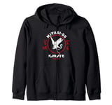 Karate Kid Miyagi-Do Karate with Crane 2 Color Zip Hoodie