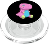 Poupée vaudou en peluche Motif dinosaure gothique pastel PopSockets PopGrip pour MagSafe