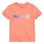 Hurley Hrlb One and Only Boys Tee T-Shirt, Multicolore (Bright Mango Heather), 3 Años Fille