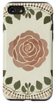 Coque pour iPhone SE (2020) / 7 / 8 Rose florale botanique style bohème, roses d'amour