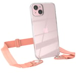 For Apple iPhone 15 Plus Cover Band Phone Chain Coral Broadband Phone Band Cover