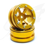 FR- Metsafil Beadlock Wheels PT- Slingshot Gold/Gold 1.9 (2 pcs) - MT0030GOGO