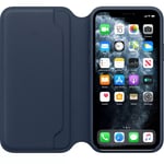 Official APPLE iPhone 11 Pro Case Leather Folio Wallet DEEP SEA BLUE MY1L2ZM/A