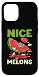 Coque pour iPhone 12/12 Pro Joli jeu de mots à la pastèque I Nice Melons