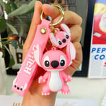 Anime Disney Stitch Nyckelring e Doll Keyring Fashion Par Väska Blå Gul - spot sales Pink