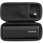 Khanka Étui Rigide Compatible avec l'enceinte Bluetooth Portable étanche Sonos Roam 2 / Sonos Roam/Sonos Roam SL, Noir, étui Uniquement