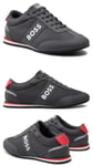 BOSS Men's Rusham Low Trainers Dark Grey Size UK 10 / EU 44   50470180 026