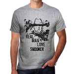 Homme Tee-Shirt Les Vrais Hommes Aiment Le Snooker - Real Men Love Snooker - T-Shirt Graphique Éco-Responsable Vintage Cadeau Nouveauté