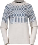 Bergans Nordmarka Merino Jumper Women Vanilla White/Husky Blue, L