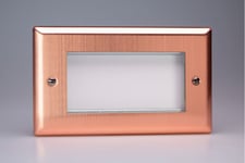 Varilight XYG4.BC DataGrid Plate, urban brushed copper, 4 grid spaces