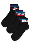 Nike DX5080-010 Everyday Essential Socks Unisex Adult BLACK/WHITE/GAME ROYAL/UNIVERSITY RED Taille M