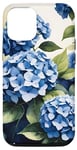 iPhone 12/12 Pro Watercolor Floral Navy Blue Hydrangeas Flower Hydrangea Case