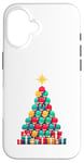 Coque pour iPhone 16 Christmas Tree Joueur de Tennis de Table Ping Pong Raquette