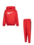 Nike Nike Sportswear Club Poly Pullover Hoodie And Pants Set Röd