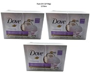 3 X Dove Relaxing Beauty Bar Soap with Coconut Milk & Jasmine 4 X 90g (12 Bars)