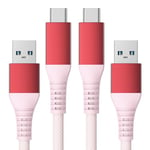 Maxonar 2Pack USB C Data Cable 【10Gbps】 USB A Android Auto Cable QC3.0 3.1A Fast Charger Data Transfer Cable USB3.2 Gen2 for Samsung Note20 Galaxy S23/S22/S21 Galaxy Z Flip5 Pixel 8 Pro 1M/3.3ft-Red