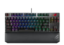 ASUS ROG Strix Scope TKL Deluxe - tastatur - Tysk - grå  svart