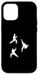 Coque pour iPhone 14 Pro Silhouettes de combattant de taekwondo Silhouette Taekwondo