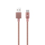 W Wonder Full Power - Cable Metal USB-A vers USB-C - 1m - Rose