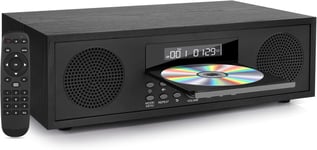 Mini Chaîne Hi-Fi Lecteur Dvd Cd, Micro-Chaîne Rétro Stéréo 60 Watts, Micro-Système Audio Compact Avec Bluetooth, Radio Fm, Lecteur Cd/Dvd, Entrée Auxiliaire, Lecture Usb Et Sortie Rca Pour Tv