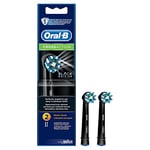 Oral-B - EB50BRB-2 CrossAction Lot de 2 têtes de brosse de rechange pour recharge électrique Noir