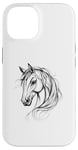 Coque pour iPhone 14 Cheval élégant - tête de cheval artistique