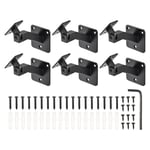 Black Swivel Hand Rail Brackets Adjustable Square Hand Rail Brackets (6pcs)