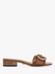 Sam Edelman Delfi Leather Sliders, Cognac