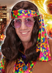 John Lennon Style Brown Hippy Wig