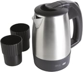 Wahl Small Travel Jug Kettle With 2 Cups 1000 W 500 ml S/Steel, Black - ZX946