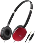 Ha-S160M-R-U Casque Plat Pliable Et Compact - Couleur Brillante - Avec Interrupteur Marche/Arr?t Pour Microphone - Id?al Pour Le T?l?travail Et Les R?unions En Ligne (Rouge)